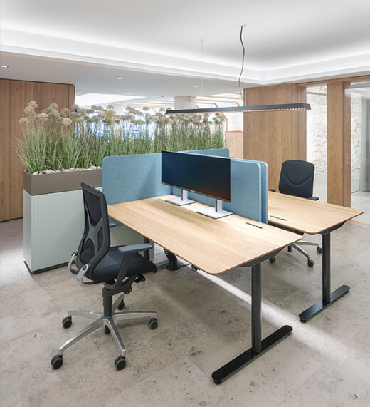 VaRoom Acoustic Partition Linen 30” W x 24”H Privacy Desk Mounted Cubicle Panel Sound Absorbing Desk Divider 